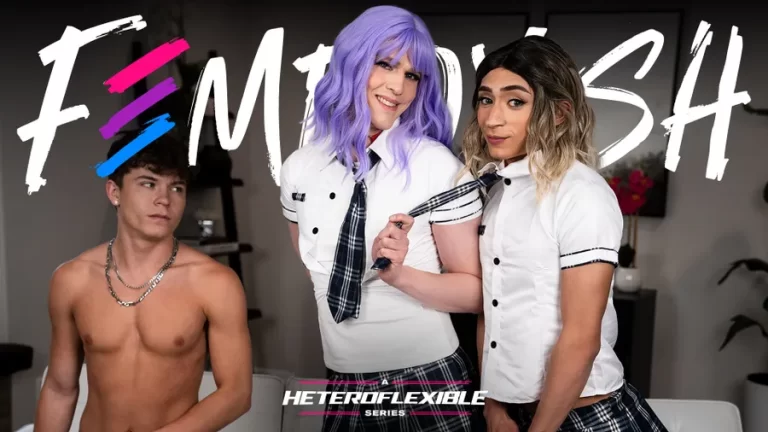 Colegial Femboy é assada no espeto por melhor amiga e namorado – Drake Von, Ander Wolfe, Sage Roux